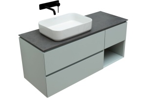 Тумба под раковину Allen Brau Infinity 120 L светло - зеленый матовый - 3