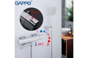 Смеситель для ванны с изливом служит переключателем на лейку термостат хром G3291 - 3