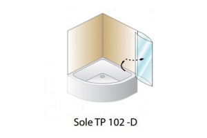 Душевая шторка Kolpa San Sole 102 хром - 2