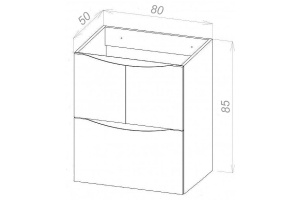 Тумба под раковину BelBagno Alda 80 белый - 3