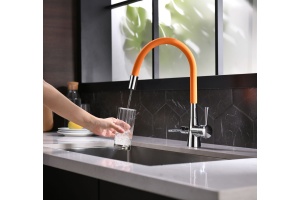 Смеситель Lemark Comfort (LM3075C-Orange) для кухни  с подключением к фильтру с питьевой водой - 3