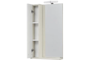 Зеркало-шкаф Aquaton Бекка 50 с подсветкой белый - светлое дерево - 2