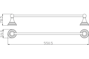 Полотенцедержатель Rav Slezak Morava 55 золото - 2
