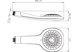 Душевая лейка Lemark  (LM0815CCyan) - 2