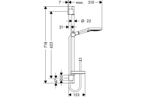 Душевой гарнитур Hansgrohe Raindance Select S 120 3iet 26630400 - 3