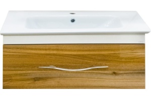 Мебель для ванной Misty Турин 100 подвесная, орех - 2