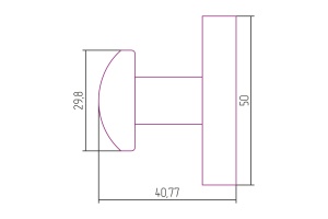Вешалка Вешалка СФЕРА настенная / L 50 (Без покрытия) - 2