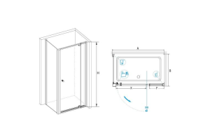 Душевой уголок RGW Passage 120х100 черный стекло прозрачное - 2