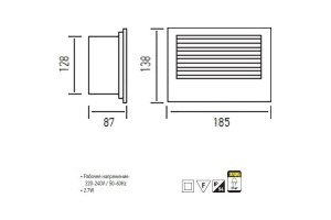 Встраиваемый светильник Horoz Electric Opal HRZ00001037 - 2