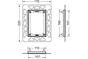 Рамка для монтажа кнопки TECE filo urinal 9242041 белая - 3