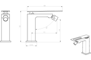 Смеситель Boheme Q 146-CRB для биде - 2