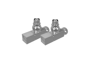 Комплект 2шт.: вентиль квадрат г/ш 3/4х1/2, эксцентрик 3/4х1/2, отражатель 3/4, цвет хром - 2