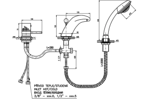 Смеситель на борт ванны термостатический Rav Slezak Dunaj хром - 2