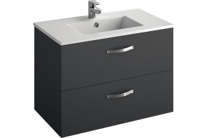 Тумба с раковиной Jacob Delafon Ola 80 серый антрацит