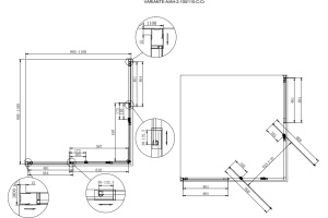 Душевой уголок Cezares Variante A/AH-2 100/110 C Cr - 2