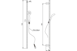 Душевой гарнитур Paini Bergamo BRCR121L12 хром - 3