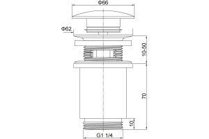 Донный клапан для раковины Timo 8011/17 - 2