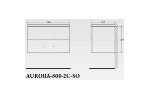 Тумба под раковину Belbagno Aurora 80 темное дерево - 2