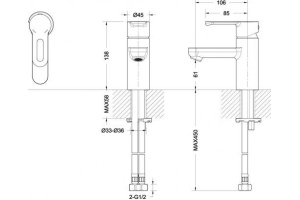 Смеситель Bravat Stream-D F137163C для раковины - 3