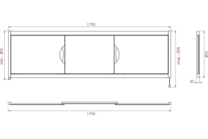 Фронтальная панель Onika Монако 180 белый (518005) - 2