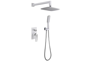 Душевой комплект Boheme Venturo белый, хром (374-W-2)