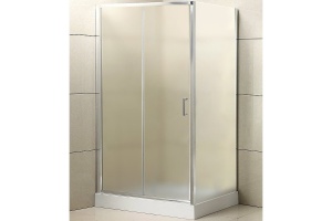 Душевой уголок BelBagno Uno 120х90 профиль хром стекло рифленое