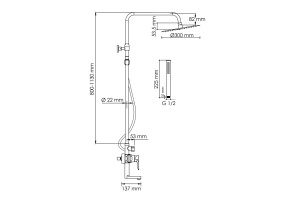 Душевая система WasserKraft 30 хром - 3