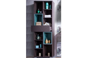 Шкаф-пенал Бриклаер Кристалл 60 софт графит (4627125414763)