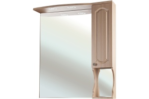 Зеркало-шкаф Bellezza Камелия 85 R светлый лен