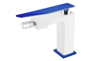 Смеситель для биде Boheme Q белый с синим