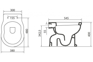 Чаша для унитаза BelBagno Boheme BB115CBS - 2