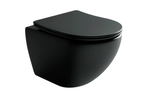 Комплект унитаза с инсталляцией Ceramica Nova Metropol черный с сиденьем микролифт и кнопкой хром матовый - 2
