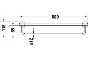 Полка Duravit Starck T 0099441000 для полотенец, хром - 3