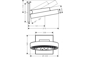 Верхний душ Hansgrohe Rainfinity 26232700 - 2