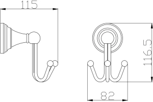 Крючок тройной Rav Slezak Morava золото - 2