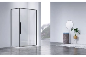 Душевой уголок Vincea Slim-N 130х80 профиль черный стекло прозрачное - 2