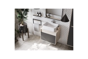 Комплект мебели Aquaton Лофт Урбан 65 светлое дерево-серый