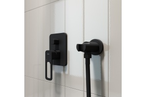 Шланговое подключение Iddis Built-in Shower Accessories 003BL01i62 с держателем, черное - 3