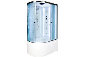 Душевая кабина Deto ЕМ 110х80 с гидромассажем, хром (EM4511RLED+GM)