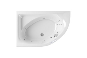 Ванна акриловая Excellent Aquaria Smart 170x110 L с гидромассажем белый - хром