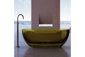 Прозрачная ванна ABBER Kristall AT9703Vesuvian оливковая