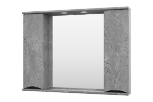 Зеркало-шкаф Misty Атлантик 100 серое матовое