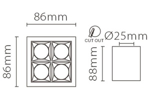 Накладной светильник Fiberli XC002 12120204 - 2