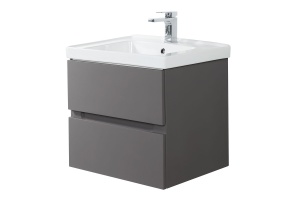 TECHNO База под раковину подвесная с двумя выкатными ящиками, Смоки софт AM-Techno-700-2C-SO-ZB815 - 3