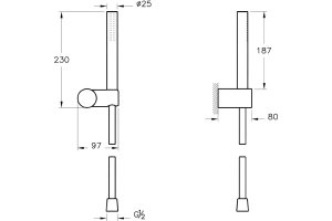 Душевой гарнитур VitrA Origin медный - 3