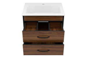 Тумба под раковину Misty Кедр 60 темное дерево - 2