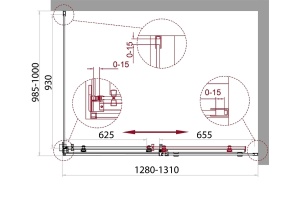 Душевой уголок BelBagno Acqua 130х100 хром (ACQUA-AH-1-130/100-C-Cr) - 2