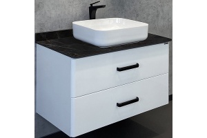 Тумба с раковиной Comforty Амстердам 95 белый глянец