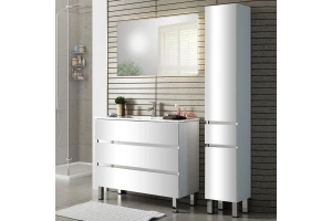 Тумба с раковиной Sanvit Кубэ-3 70 белый глянец - 2