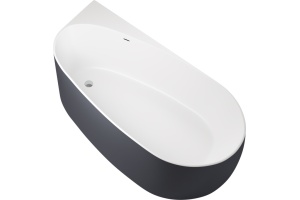 Акриловая ванна Allen Brau Priority 170x80 2.31002.21/AM белый матовый (панель антрацит)